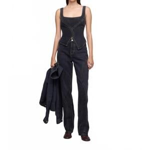 NEW DALA women's corset hurricane top in black